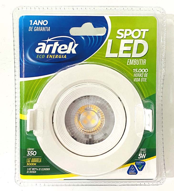 SPOT LED REDONDO EMBUTIR 5W AMARELA NL-05R NITROLUX - tb3529